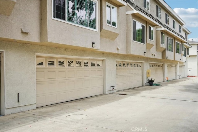garage with driveway