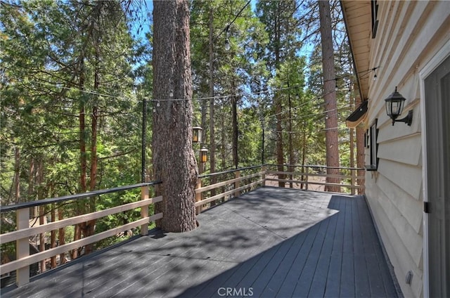 377 Hillside Rd, Lake Arrowhead, CA 92352 - view of wooden deck