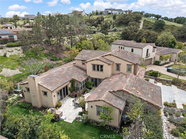 bird's eye view with a residential view