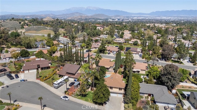 2173 Ranchwood Pl, Riverside, CA 92506 - aerial view of property and surrounding area with mountains and nearby suburban area