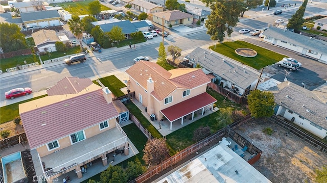 bird's eye view featuring a residential view
