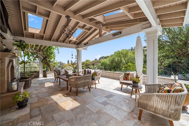 28852 Crestridge Rd, Rancho Palos Verdes, CA 90275 - view of patio / terrace with outdoor lounge area