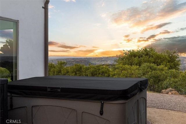 10815 San Marcos Rd, Atascadero, CA 93422 - exterior details featuring a hot tub and stucco siding