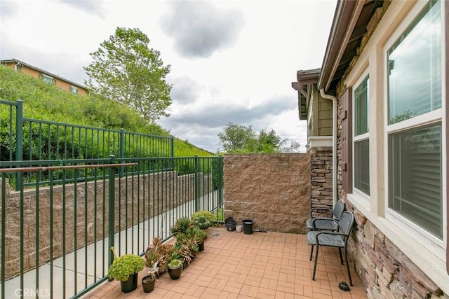 view of patio featuring a fenced backyard