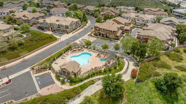 birds eye view of property featuring a residential view