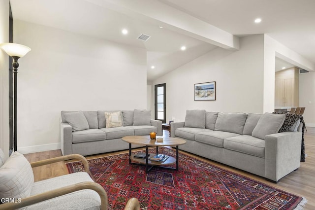 1820 Ramona Dr, Camarillo, CA 93010 - living area with recessed lighting, wood finished floors, and visible vents