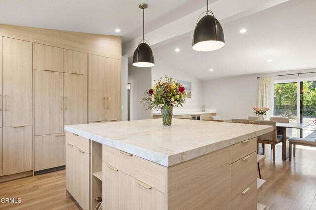 1820 Ramona Dr, Camarillo, CA 93010 - kitchen with light brown cabinetry and modern cabinets
