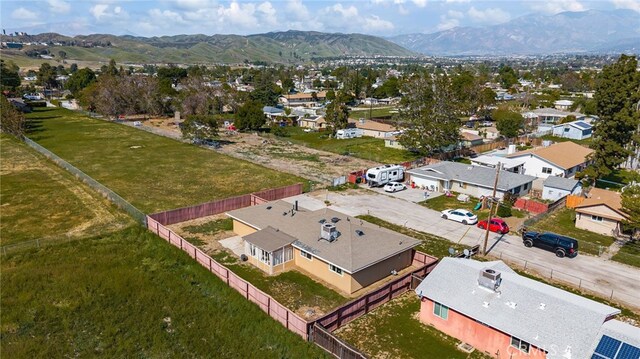 bird's eye view with a mountain view and a residential view