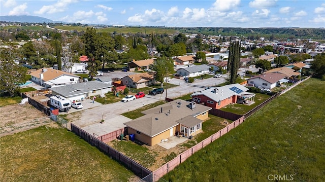 bird's eye view featuring a residential view