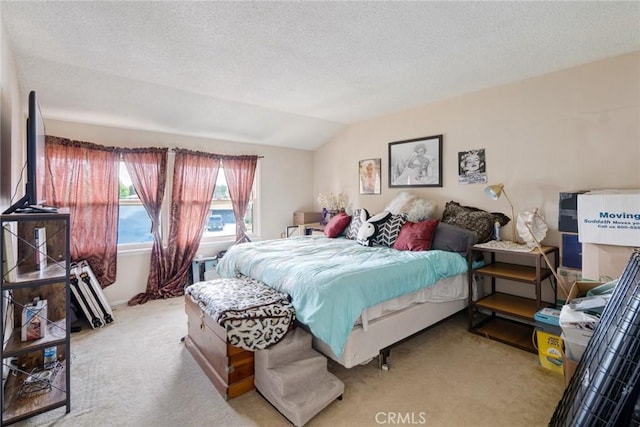 24851 Stem Ave, Lake Forest, CA 92630 - carpeted bedroom with vaulted ceiling and a textured ceiling