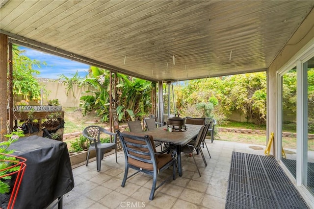 24851 Stem Ave, Lake Forest, CA 92630 - fenced backyard with outdoor dining area, a grill, and a patio area