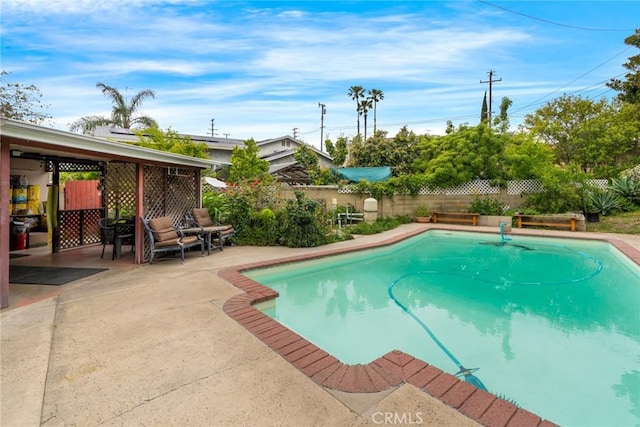 24851 Stem Ave, Lake Forest, CA 92630 - view of swimming pool with a patio and a fenced backyard