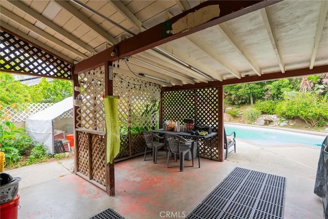 24851 Stem Ave, Lake Forest, CA 92630 - view of patio with an outdoor pool and outdoor dining space