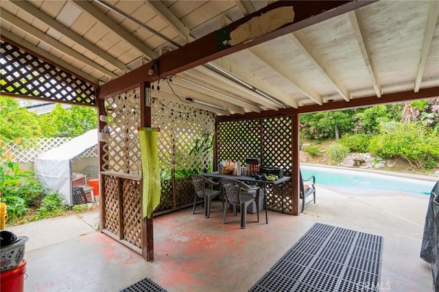24851 Stem Ave, Lake Forest, CA 92630 - view of patio / terrace with an outdoor pool and outdoor dining space