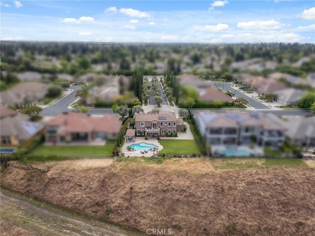 aerial view with a residential view