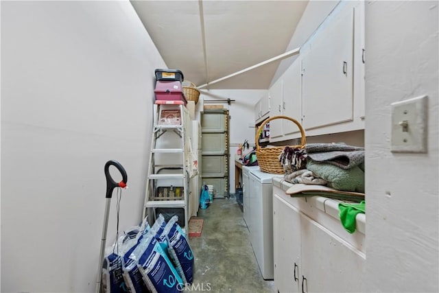clothes washing area with laundry area and independent washer and dryer