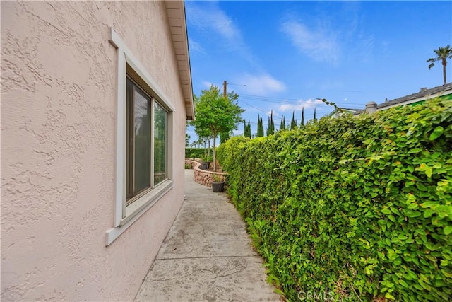 view of home's exterior featuring stucco siding