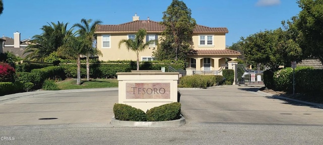 view of community sign