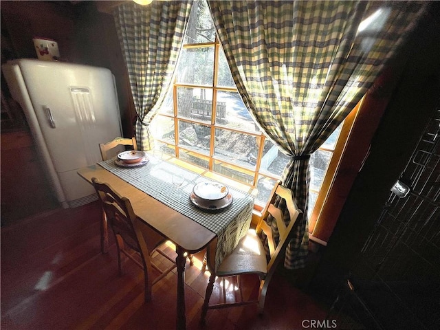 dining area featuring wood finished floors