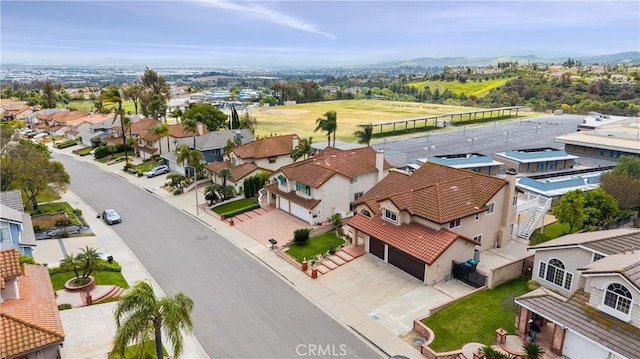 drone / aerial view with a residential view