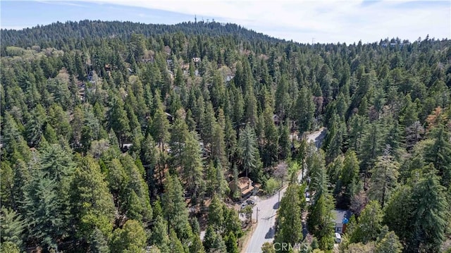 26131 Lake Forest Dr, Twin Peaks, CA 92391 - aerial overview of property's location featuring a heavily wooded area