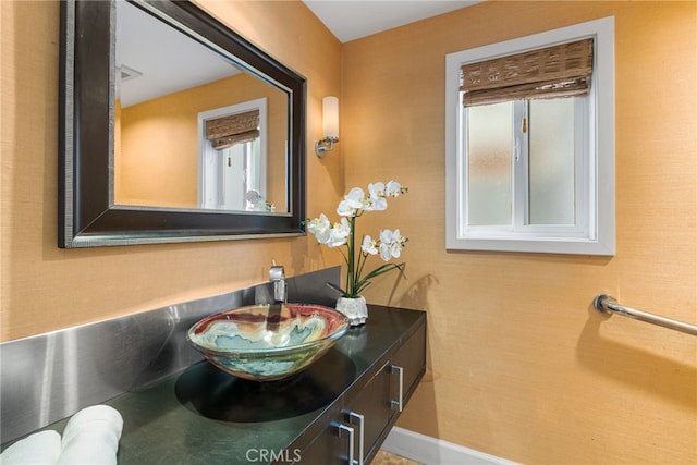 bathroom with vanity