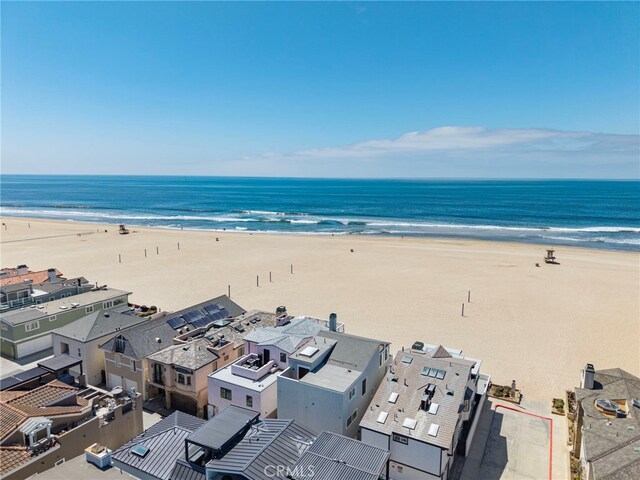 water view with a beach view and a residential view