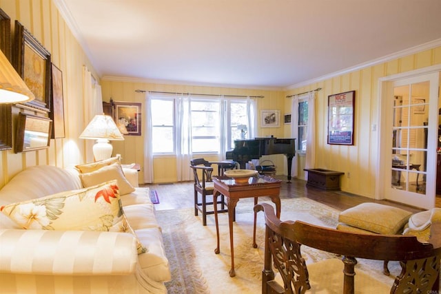 28831 Spruce Rd, Pine Valley, CA 91962 - home office featuring wood finished floors and crown molding