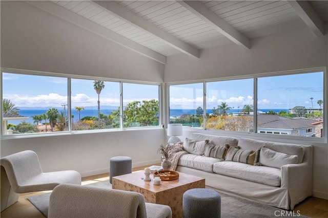 8 Clipper Rd, Rancho Palos Verdes, CA 90275 - sunroom with beam ceiling