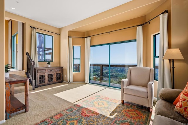 3351 Red Mountain Heights Dr, Fallbrook, CA 92028 - carpeted living area with baseboards