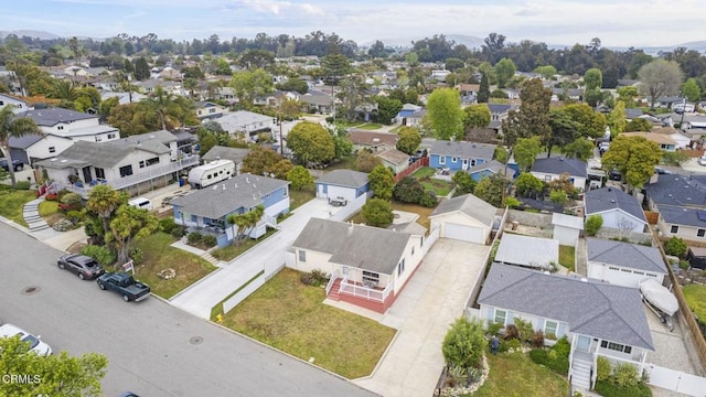 bird's eye view with a residential view