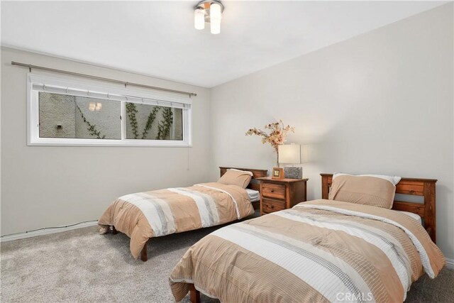 bedroom with carpet