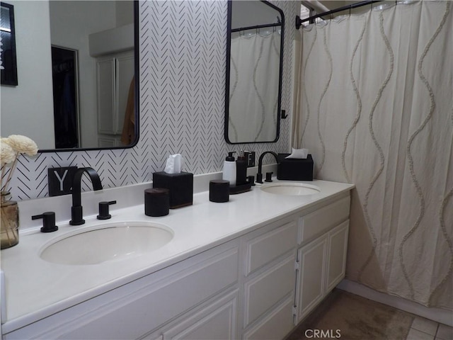 4012 Larkspur Ave, Rialto, CA 92377 - full bath with a sink and double vanity