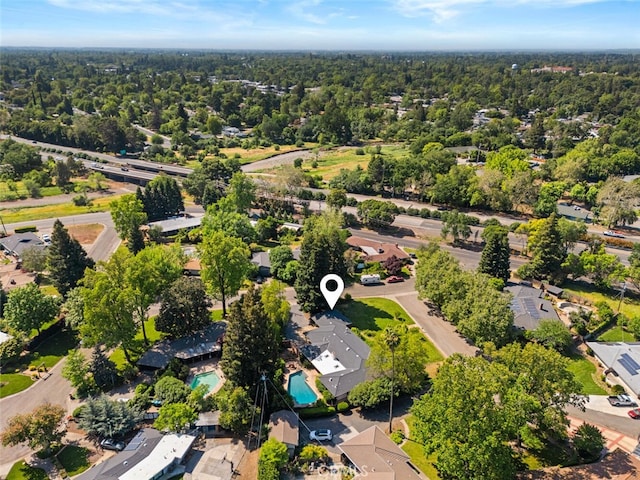 aerial view featuring a residential view