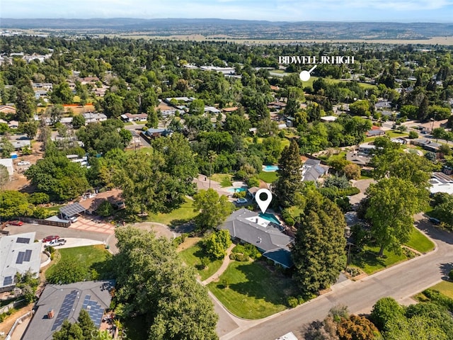 bird's eye view featuring a residential view