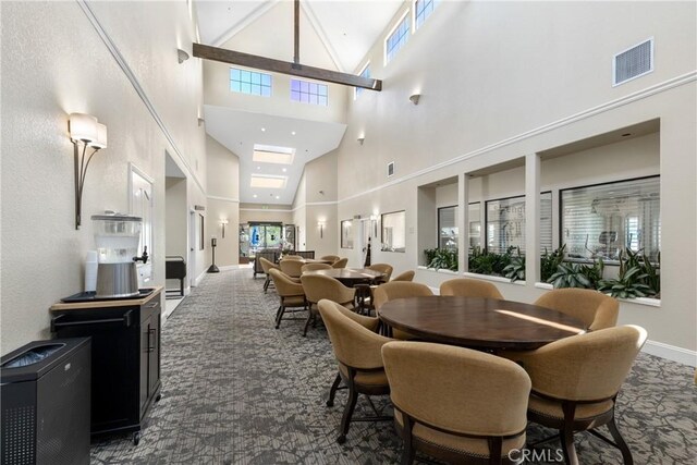 building lobby featuring visible vents
