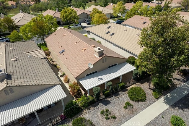 drone / aerial view with a residential view