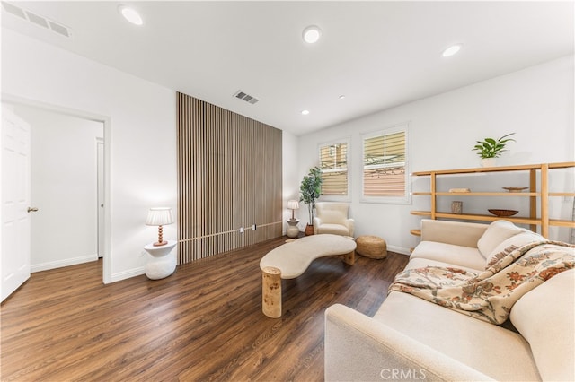 16005 Blueberry Ave, Chino, CA 91708 - living area with visible vents, wood finished floors, and recessed lighting