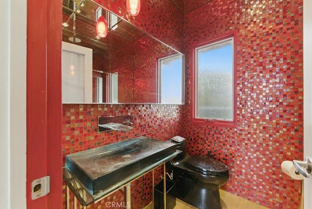 bathroom featuring toilet and vanity