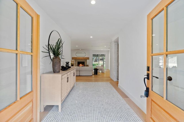 14980 Via De La Valle, Del Mar, CA 92014 - hallway featuring recessed lighting and light wood finished floors