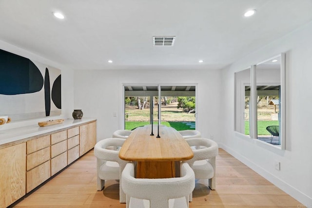 14980 Via De La Valle, Del Mar, CA 92014 - dining space with recessed lighting and light wood-style flooring