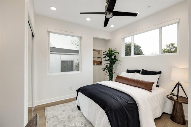 724 San Miguel Ave, Venice, CA 90291 - bedroom featuring recessed lighting, wood finished floors, and baseboards