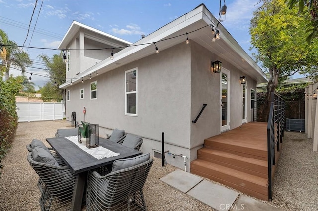 724 San Miguel Ave, Venice, CA 90291 - back of house featuring stucco siding, a patio area, and a fenced backyard