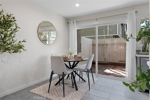 8482 Benjamin Dr Unit 10, Huntington Beach, CA 92647 - dining room with tile patterned flooring, recessed lighting, and a wealth of natural light