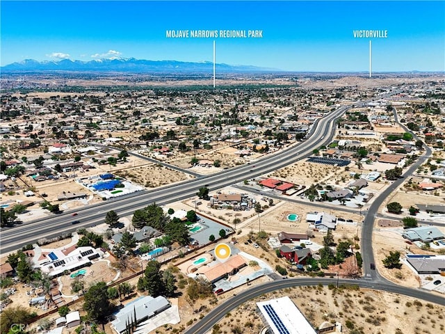 15710 Rimrock Rd, Apple Valley, CA 92307 - birds eye view of property featuring a mountain view