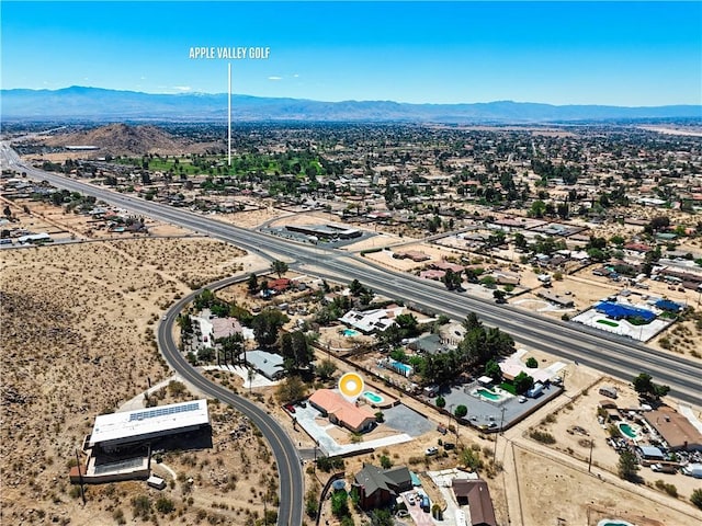 aerial view featuring a mountain view
