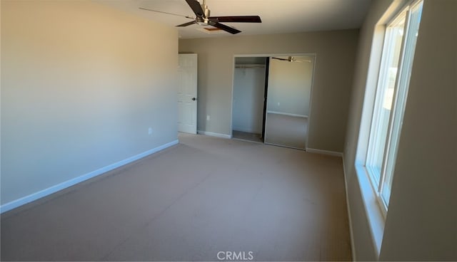 17995 Seaforth St, Hesperia, CA 92345 - unfurnished bedroom featuring a closet and ceiling fan