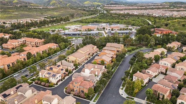 aerial view with a residential view