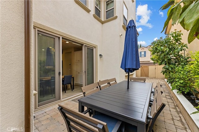view of patio / terrace with fence and outdoor dining space