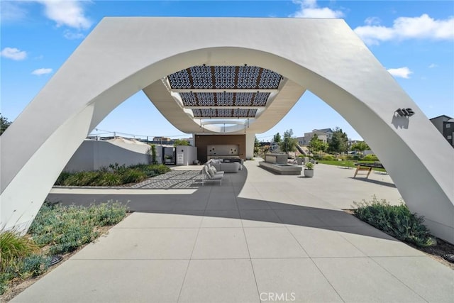 view of home's community featuring a patio